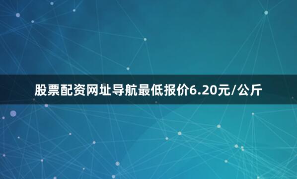 股票配资网址导航最低报价6.20元/公斤